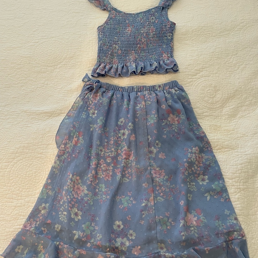 Zunie skirt and top floral set